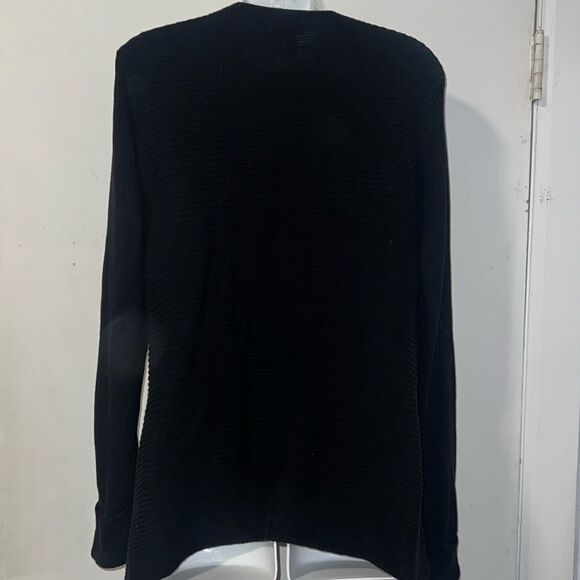 LOGO Lori Goldstein Black Cloudia Ribbed Sweater - Picture 4 of 9